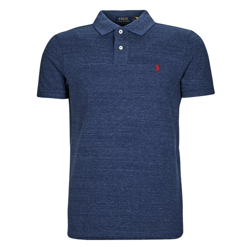 Kleidung Herren Polohemden Polo Ralph Lauren POLO COUPE DROITE EN COTON BASIC MESH Blau