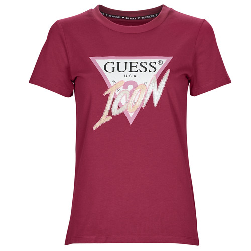 Vêtements Femme T-shirts manches courtes Guess SS CN ICON TEE 