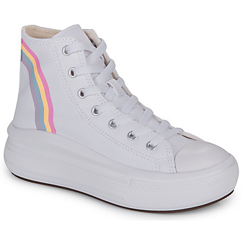 Scarpe Bambina Sneakers alte Converse CHUCK TAYLOR ALL STAR MOVE PLATFORM RAINBOW CLOUD HI 