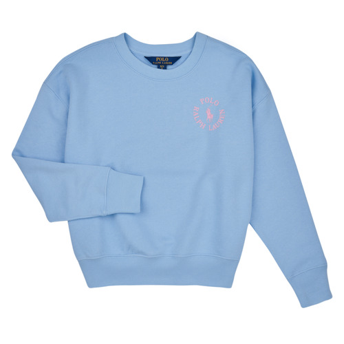 Kleidung Mädchen Sweatshirts Polo Ralph Lauren BUBBLE PO CN-KNIT SHIRTS-SWEATSHIRT Blau