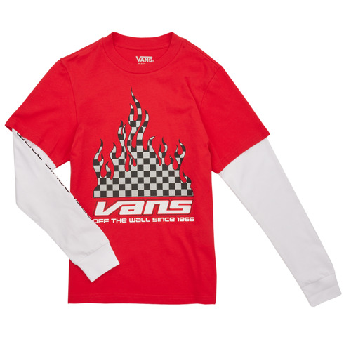 Vêtements Garçon T-shirts manches longues Vans REFLECTIVE CHECKERBOARD FLAME TWOFER 