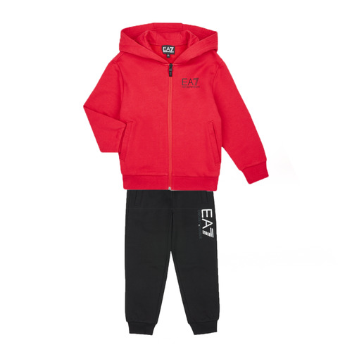 Kleidung Jungen Jogginganzüge Emporio Armani EA7 VISIBILITY TRACKSUIT Rot