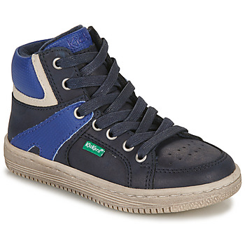 Schuhe Jungen Sneaker High Kickers LOWELL Marineblau / Weiß / Blau