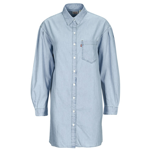 Kleidung Damen Kurze Kleider Levi's RHEA SHIRT DRESS Blau