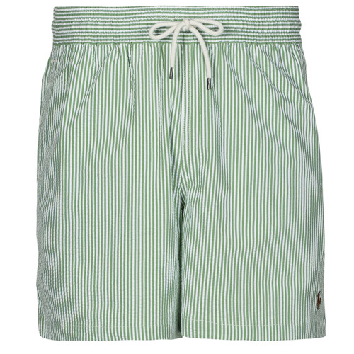 Kleidung Herren Badeanzug /Badeshorts Polo Ralph Lauren MAILLOT DE BAIN A RAYURES EN SEERSUCKER Weiß / GrÜn