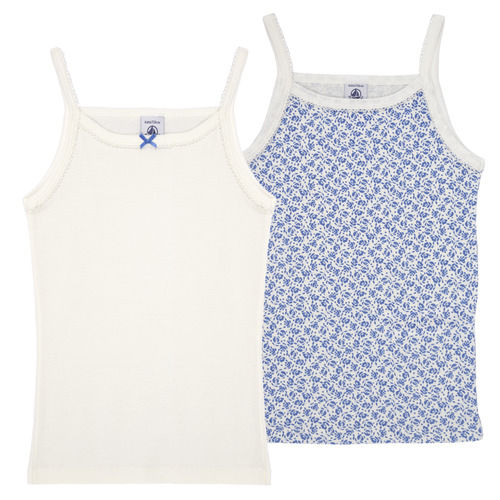 Kleidung Mädchen Tops Petit Bateau A0A4D X2 Blau / Weiß