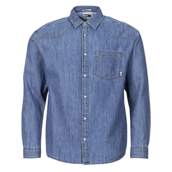 Kleidung Herren Langärmelige Hemden Tommy Jeans TJM RLX WESTERN DENIM SHIRT Blau