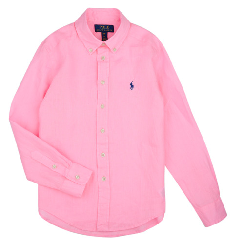 Kleidung Kinder Langärmelige Hemden Polo Ralph Lauren CLBDPPC-SHIRTS-SPORT SHIRT Pink