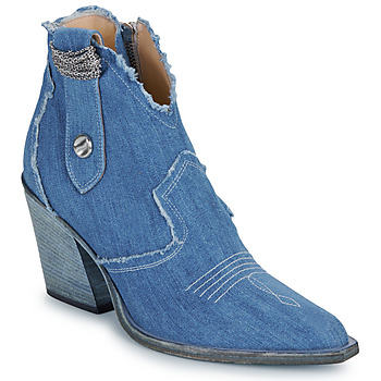 Scarpe Donna Stivaletti Fru.it 8575-944-CUOIO-GREZZO-JEANS-LAVATO 