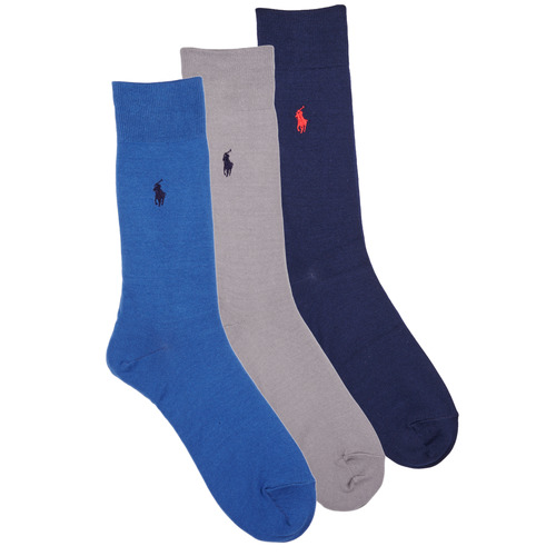 Accessoires Chaussettes Polo Ralph Lauren 84023PK-MERC 3PK-CREW SOCK-3 PACK 