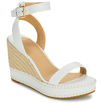 Schuhe Damen Sandalen / Sandaletten Lauren Ralph Lauren HILARIE-ESPADRILLES-WEDGE Weiß