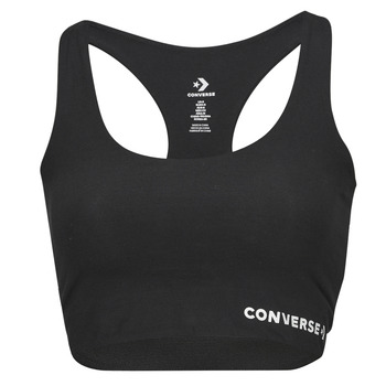 Abbigliamento Donna Reggiseno sportivo Converse WORDMARK BRA TOP CONVERSE BLACK 