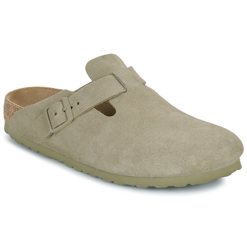 Schuhe Pantoletten / Clogs Birkenstock Boston LEVE Faded Khaki Khaki