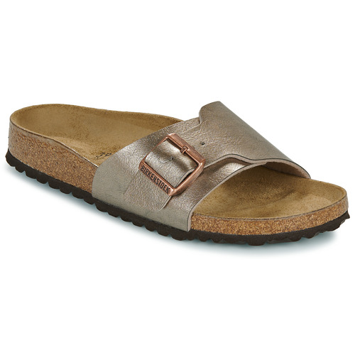 Schuhe Damen Pantoffel Birkenstock Catalina BF Graceful Taupe Bronze