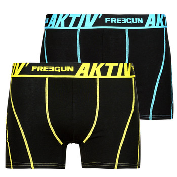 Unterwäsche Herren Boxer Freegun BOXERS X4 Blau / Gelb