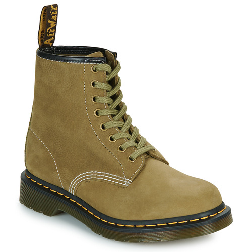 Schuhe Boots Dr. Martens 1460 Muted Olive Tumbled Nubuck+E.H.Suede Khaki