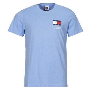 Kleidung Herren T-Shirts Tommy Jeans TJM SLIM ESSENTIAL FLAG TEE EXT Blau