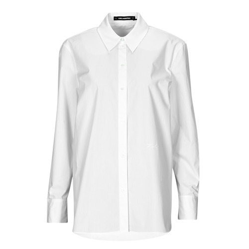 Kleidung Damen Hemden Karl Lagerfeld SIGNATURE TUNIC SHIRT Weiß