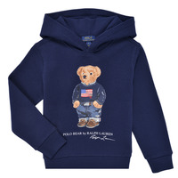 Kleidung Kinder Sweatshirts Polo Ralph Lauren LSPOHOODM14-KNIT SHIRTS-SWEATSHIRT Marineblau