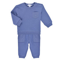 Kleidung Jungen Jogginganzüge Polo Ralph Lauren LS WAFLE SET-SETS-PANT SET Blau