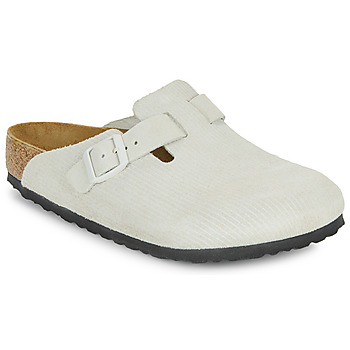 Chaussures Femme Sabots Birkenstock Boston LEVE Corduroy Antique White 