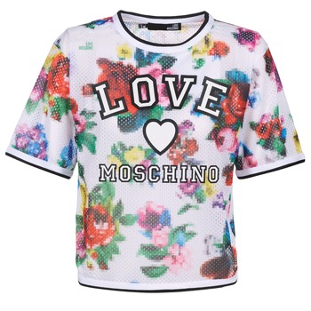 Kleidung Damen Tops / Blusen Love Moschino W4G2801 Weiß / Bunt