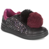 Chaussures Fille Baskets basses Geox J DJROCK GIRL Noir / Violet