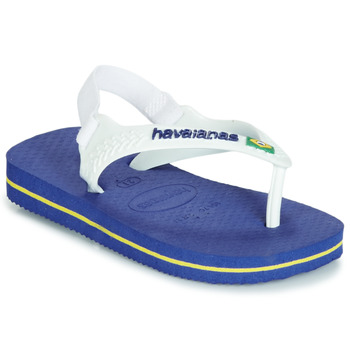 鞋子 儿童 人字拖 Havaianas 哈瓦那 BABY BRASIL LOGO 海蓝色