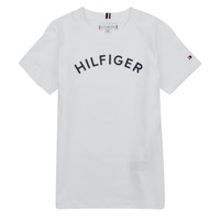 衣服 儿童 短袖体恤 Tommy Hilfiger U HILFIGER ARCHED TEE 白色