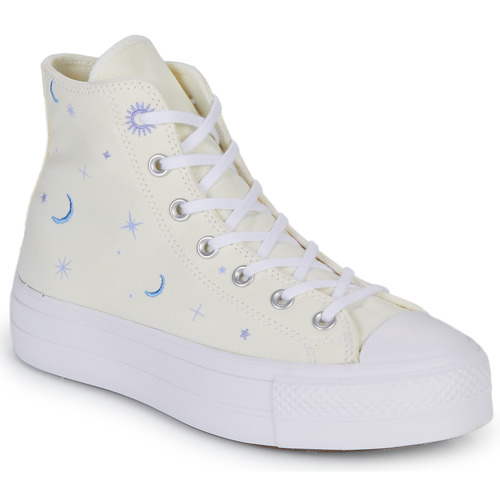 鞋子 女士 高帮鞋 Converse 匡威 CHUCK TAYLOR ALL STAR LIFT HI 白色 / 紫罗兰