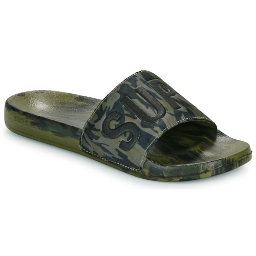 鞋子 男士 休闲凉拖/沙滩鞋 Superdry 极度干燥 Sandales De Piscine À Motif Camouflage Véganes 绿色