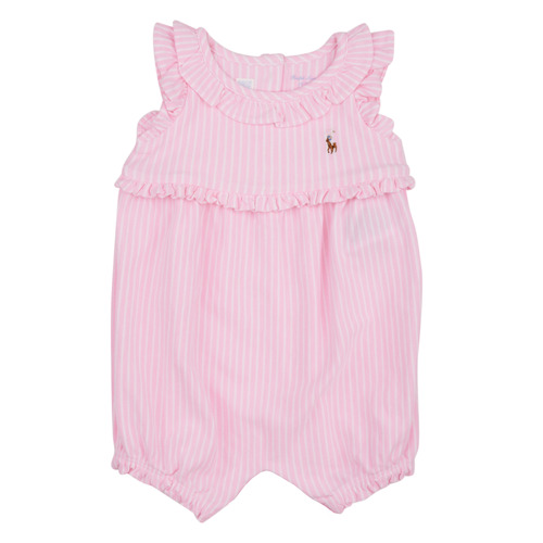 衣服 女孩 连体衣/连体裤 Polo Ralph Lauren YDOXMSHBBL-ONE PIECE-SHORTALL 玫瑰色