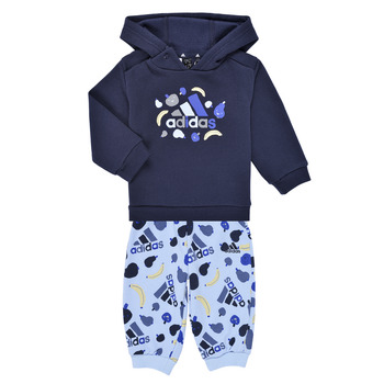 衣服 男孩 女士套装 Adidas Sportswear Essentials Allover Print Jogger Set 海蓝色