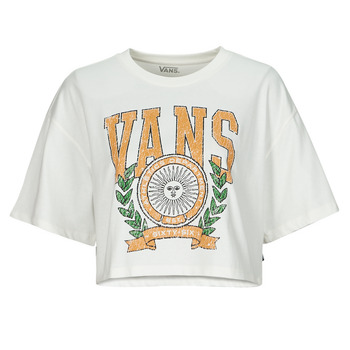 衣服 女士 短袖体恤 Vans 范斯 First Team Relax Crop 浅米色