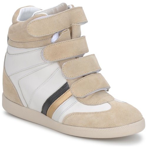 Shoes Women Hi top trainers Serafini TUILLERIE White beige blue