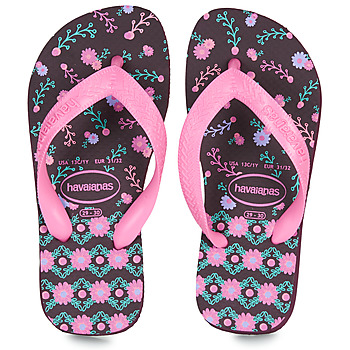 Shoes Girl Flip flops Havaianas KIDS FLORES Aubergine