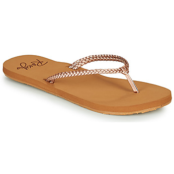 Shoes Women Flip flops Roxy COSTAS Pink / Gold