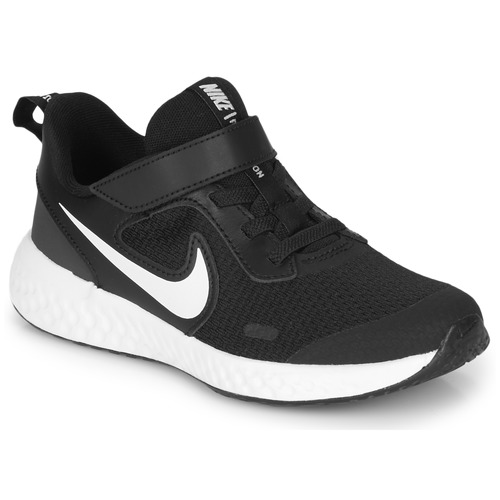 Shoes Children Low top trainers Nike REVOLUTION 5 PS Black / White