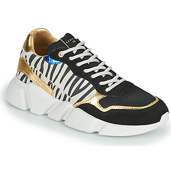 Shoes Women Low top trainers Serafini OREGON Black / White / Gold