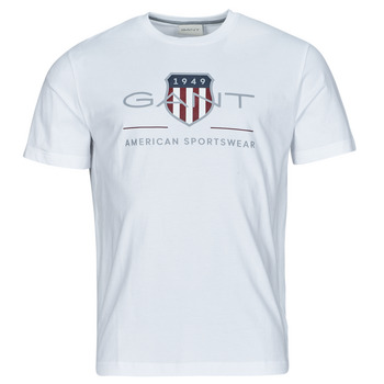 Clothing Men Short-sleeved t-shirts Gant ARCHIVE SHIELD White