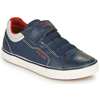 Shoes Boy Low top trainers Geox GISLI BOY Marine / Red