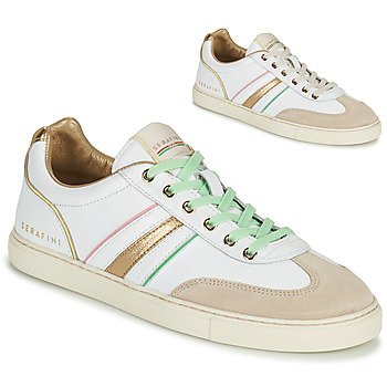 Shoes Women Low top trainers Serafini COURT White / Gold