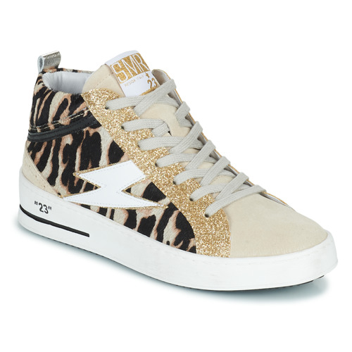 Shoes Women Hi top trainers Semerdjian CIELLO Beige / Gold