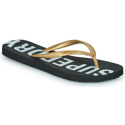 Shoes Women Flip flops Superdry Code Essential Flip Flop Gold