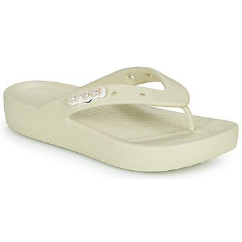 Shoes Women Flip flops Crocs Classic Platform Flip W Beige