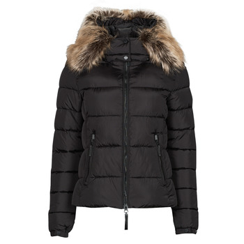 Clothing Women Duffel coats Superdry CODE MTN HOOD FUJI LUXE JKT  black