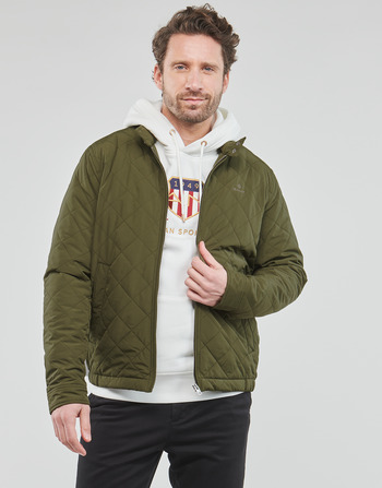 Clothing Men Jackets Gant QUILTED WINDCHEATER Kaki