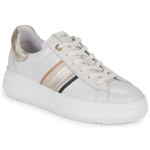 Shoes Women Low top trainers NeroGiardini E306554D-713 White / Gold