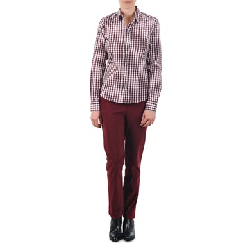 Clothing Women Chinos Gant C. COIN POCKET CHINO Bordeaux