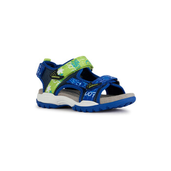 Shoes Boy Low top trainers Geox J BOREALIS BOY Navy / Lime